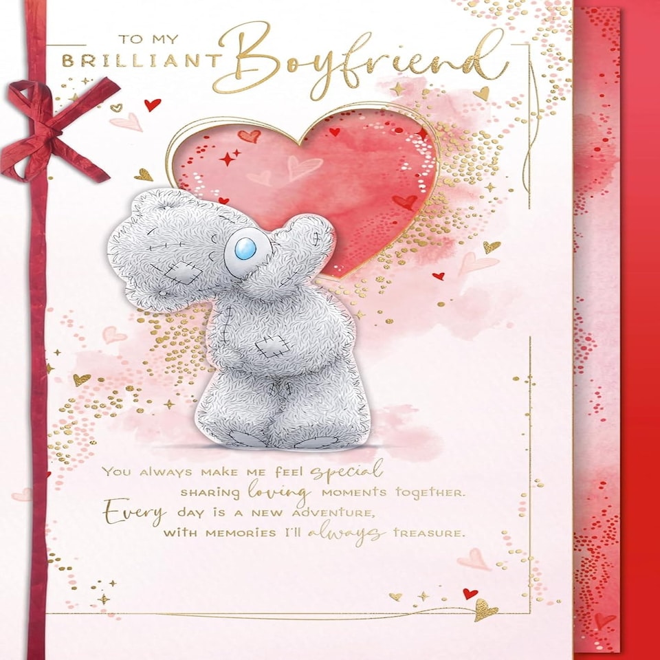 image 1 of Bear With Arms Outstretched Boyfriend Valentine's Day Card