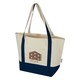 image 3 of Sam Recycled Cotton 15L Tote Bag - Navy/Natural - One Size