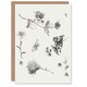 image 1 of Theo van Hoytema Art Card Flowers Leaves and Butterfly Drawing
