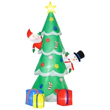 HOMCOM 7FT Christmas Inflatable Tree LED Lighted for Indoor Outdoor Decoration