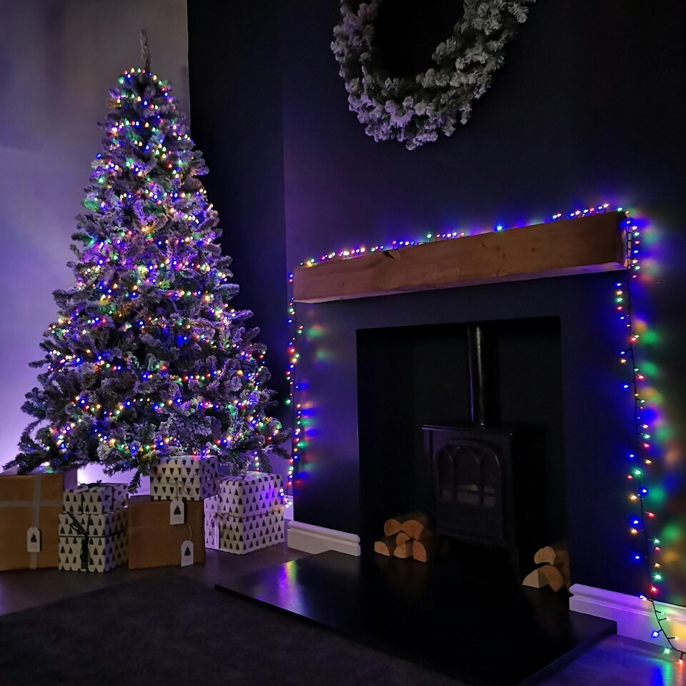 image 1 of 6m Treebrights Christmas Lights with 240 LEDs in Multi-Coloured with Timer