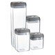 image 1 of Argon Tableware 14 Piece Flip Lock Plastic Food Storage Containers Set - Grey