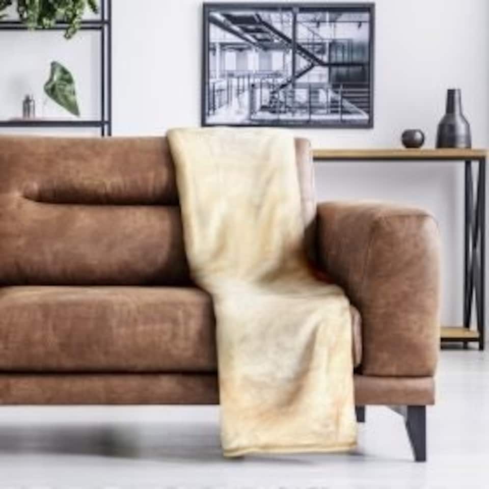 image 1 of Nordic Collection Super Cosy Fleece Blanket in Cream (50" x 60") Cream | Cream