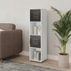 image 7 of 4 -Cube Tall Shelving Unit With Metal Doors Brown | Brown / Black