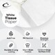 image 3 of Caraselle Medium White Acid Free Tissue Paper - 25 Sheets/Pk (45 x 70cm) White | M