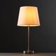image 4 of ValueLights Charlie Pair Brushed Chrome Table Lamps Pink Taper Shades