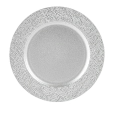 Argon Tableware Hammered Charger Plate - 33cm - Silver
