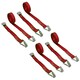 image 1 of 4pk Cam Buckle Strap Stainless Steel 3.7m Tie Luggage Straps Marine Grade Claw Hooks