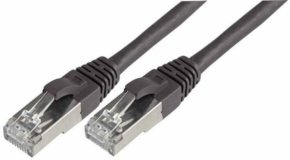 CONNECTIX RJ45 Male to Male Cat6a SFTP Ethernet Patch Lead, 0.5m Black