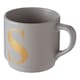 image 2 of Interiors By Premier Grey S Letter Mug,Reusable Mug With Gold Etched "S" on Muted Grey Base,Ideal for Coffee, Tea, or Hot Drinks