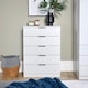 image 3 of Phoenix Chest Of 5 Drawers Bedroom Furniture Clothing Storage Organiser Unit | White
