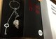 image 7 of Crystals Key & Lock Keychain made with Crystals
