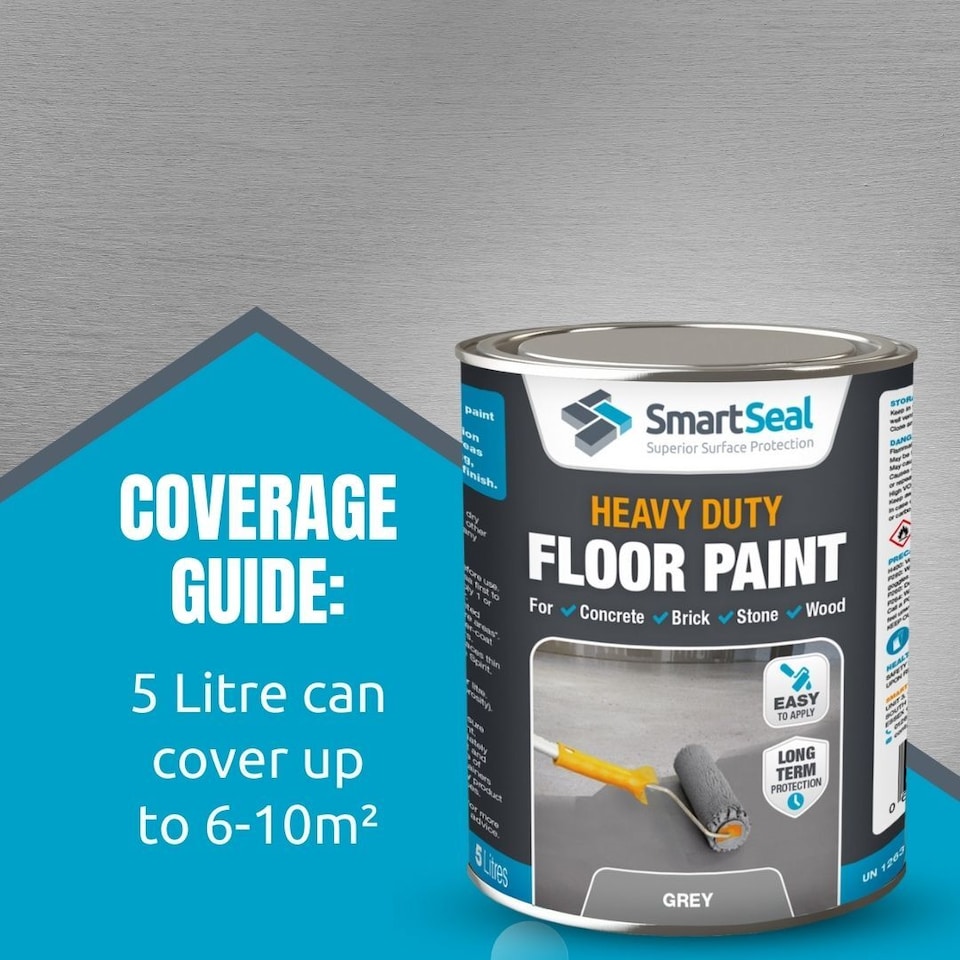 image 1 of Heavy Duty Floor Paint, Mid Grey, Premium Protection for High Traffic Areas, Anti-Slip, Concrete, Stone, Metal and Tarmac, 2.5L