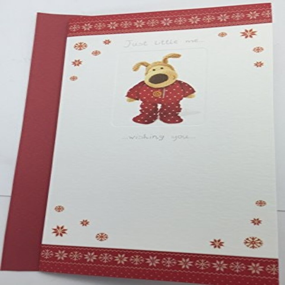 image 1 of Just Little Me Boofle Wearing Red Dress Design Christmas Card
