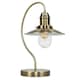 image 1 of ValueLights Ukai Dimmable Brushed Gold Table Lamp and E14 Candle LED 5W Warm White 3000K Bulb | Gold