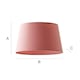 image 7 of ValueLights Aspen Small Blush Tapered Ceiling Lamp Shade Pink
