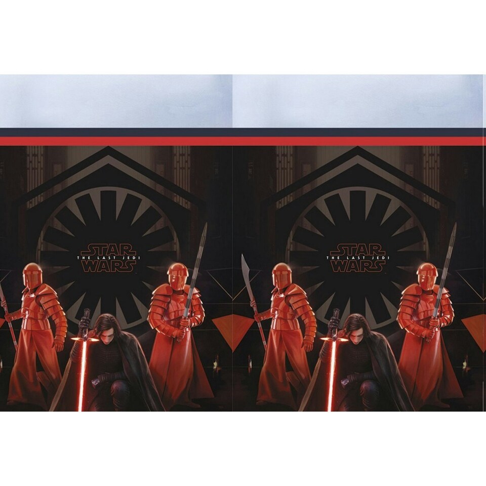 Star Wars: The Last Jedi Plastic Tablecloth - Black/Red/Grey - One Size