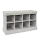 image 2 of Kempton Shoe Bench & Wall Rack | White | White