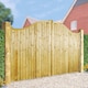 image 1 of Drayton Tall Shaped Top Double Gate - Pressure Treated Scandinavian Redwood - W2700 x H1800 mm | Brown | 1