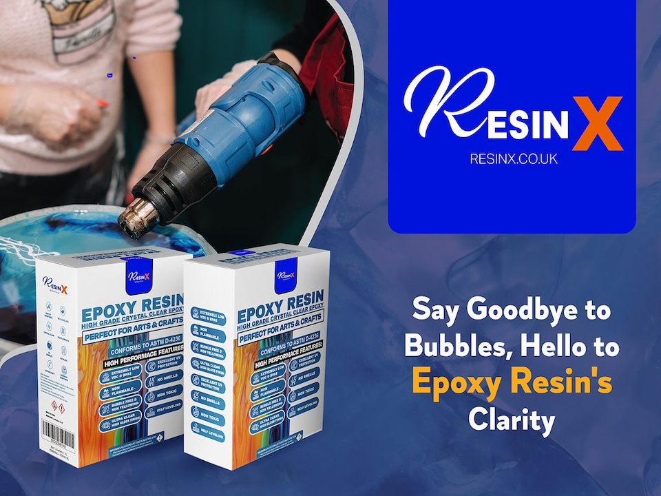 image 1 of RESIN X - Crystal Clear Epoxy Resin Kit for Arts, Crafts & DIY - Bubble-Free, High-Gloss Finish - 1L