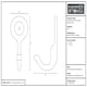 image 4 of Hammer & Tongs Hammered Round Plate Single Hook - W30mm x H65mm - Black