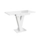 image 6 of Extendable Dining Table White High Gloss Kitchen Table 120-160cm V Leg Seats 6 8 MASY