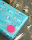 image 2 of Multipack of 6 Sheets of Wrapping Paper & 6 Tags | Birthdays | For Her | Just for You Design | Blue