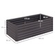 image 7 of Outsunny Galvanised Steel Outdoor Raised Bed w/ Reinforced Rods, Dark Grey