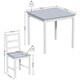 image 3 of Vida Designs Yorkshire 2 Seater Dining Set 3 Piece Table & Chairs, White & Grey