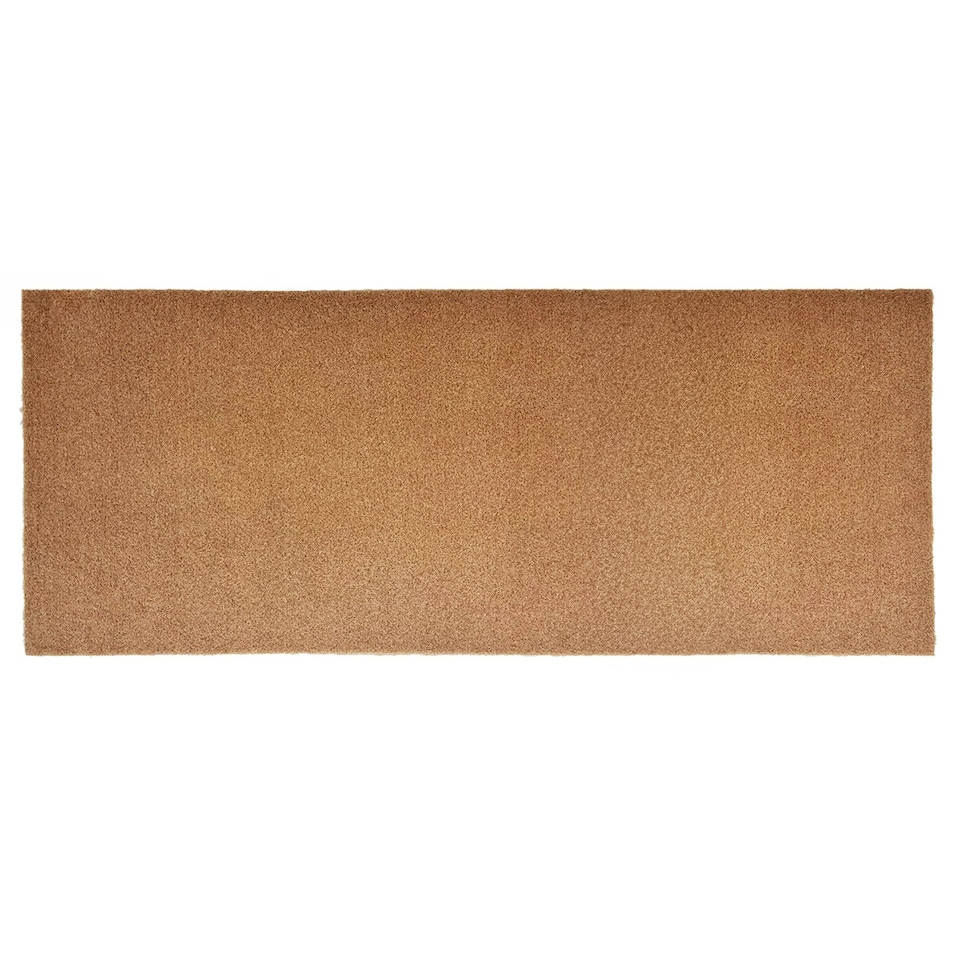 image 1 of Synthetic Coir Kitchen and Hallway Runner Rug Brown | 60cm x 150cm