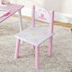 image 8 of AIYAPLAY Princess-Designed Toddler Table and 2 Chairs Set, for Playroom | Pink