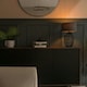 image 1 of ValueLights Hollins Painted Black Table Lamp Small Grey Shade and Bulb