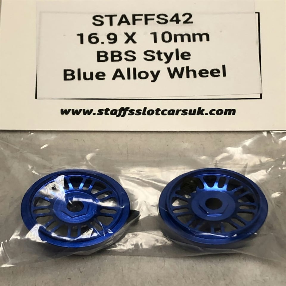 image 1 of Staffs Aluminium BBS Style Wheels in Blue 16.9x10mm STAFFS42