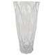 image 1 of 35cm Clear Chunky Ridged Glass Vase | White | 35