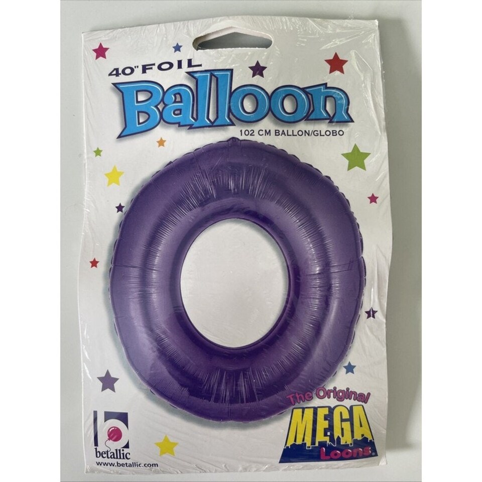 Betallic Number 0 Glitz Balloon - Purple - One Size