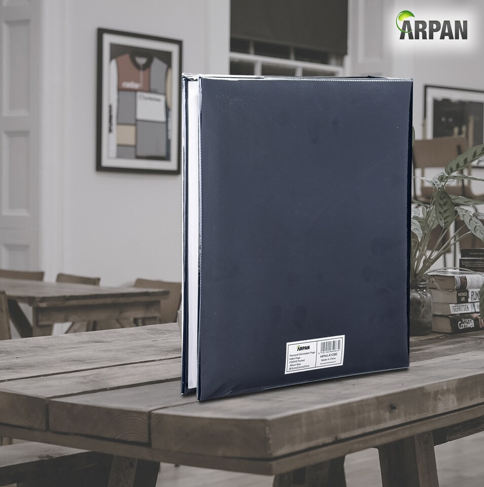 image 1 of Large Self Adhesive Ring Binder Photo Album – 40 Sheets / 80 Sides – Traditional Sticky Page Memory Scrapbook Album
