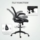 image 5 of Vinsetto Office Stool, 360 Degree Swivel Height Adjustable Chair, Black 