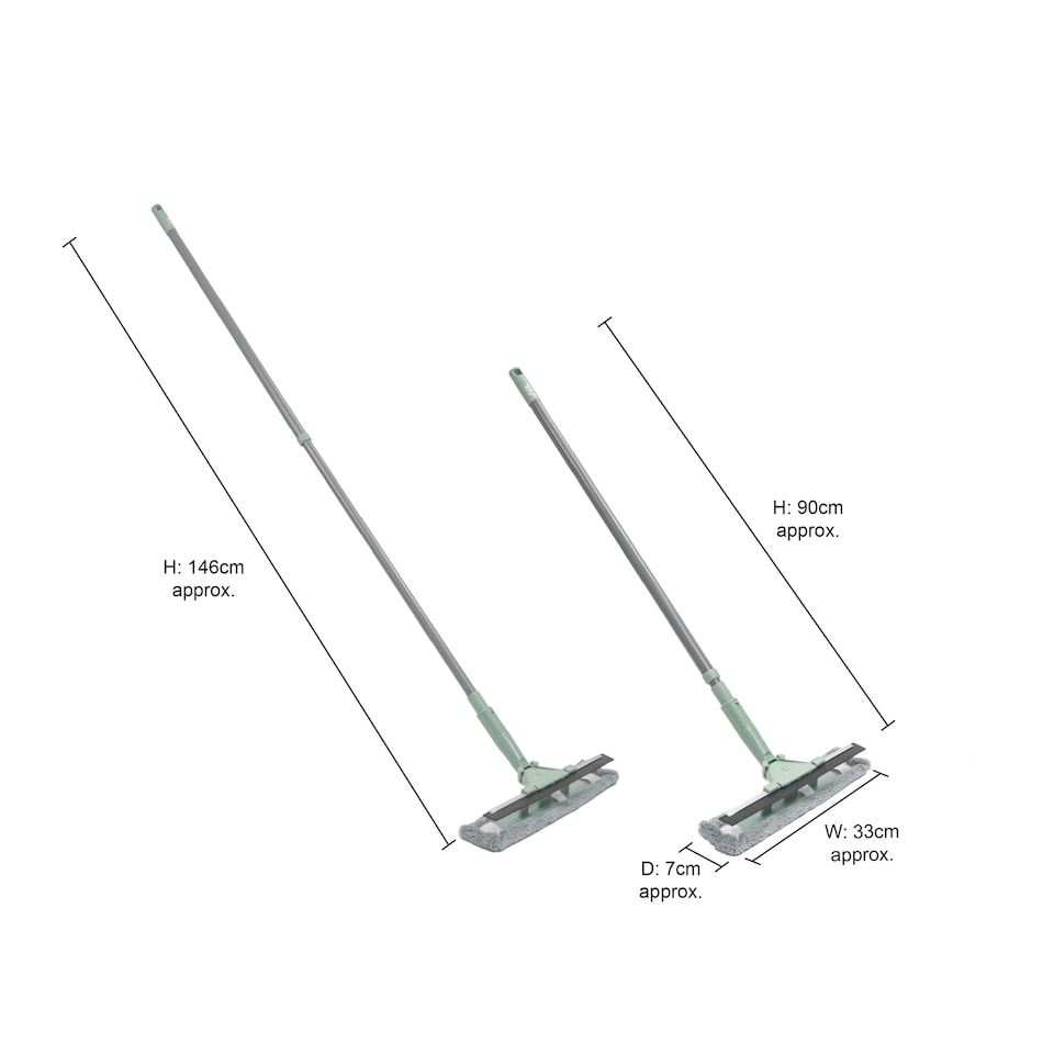 image 1 of JVL Extendable Microfibre Window Cleaner-Grey