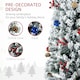 image 4 of HOMCOM 7' Artificial Christmas Tree with Flocked Tips, LED Lights, Decoration