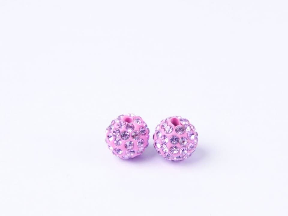 Trimits Light Pink Rhinestone Crystal Beads for Embroidery & Jewellery Making - per pack of 2