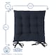 image 3 of Harbour Housewares Square Garden Chair Seat Cushions - Navy - Pack of 6 Blue