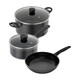 image 1 of Easy Induction 3pc Cookware & Frying Pan Set