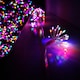 image 2 of 200 LED 10 Starburst Premier Christmas Multi Function Battery Timer Lights in Rainbow