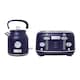 image 1 of Charles Bentley 1.7L Kettle & 4 Slice Toaster Matt Dark Blue and Silver