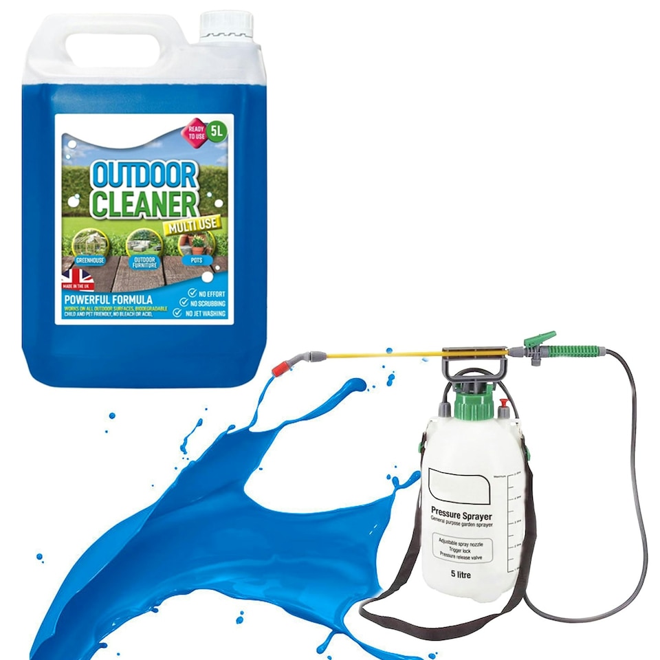 image 1 of 5 Litre Ready To Use Outdoor Cleaner Complete With 5L Pressure Sprayer