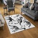image 2 of Stylish Dinosaur Silhouettes (Rug) Black | L