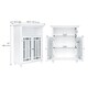 image 4 of Teamson Home Wooden Bathroom Floor Cabinet Doors Windsor White