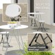 image 10 of Outsunny Folding Stool Set of 4, Decorative Garden Stool Set Grey