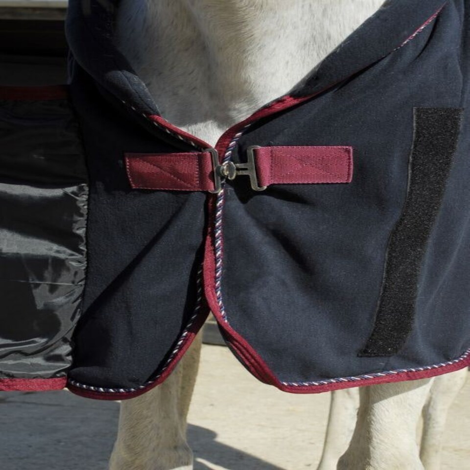 image 1 of Rhinegold Comfey Collar Fleece Rug Blue | Size: 6ft 0
Colour: Navy Blue