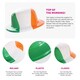 image 2 of Pack of 1 Irish Flag Bowler Hat | Green | One Size
